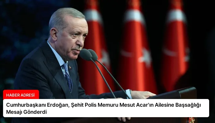 Cumhurbaşkanı Erdoğan, Şehit Polis Memuru Mesut Acar’ın Ailesine Başsağlığı Mesajı Gönderdi
