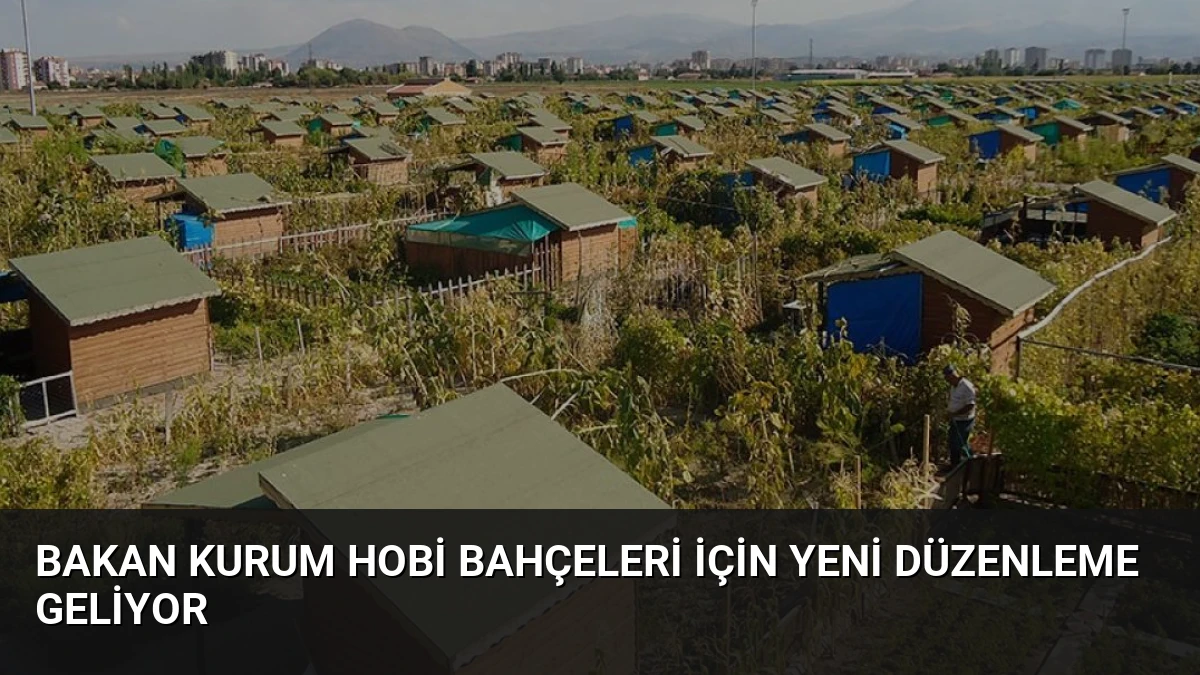 Bakan Kurum Hobi Bahçeleri İçin Yeni Düzenleme Geliyor