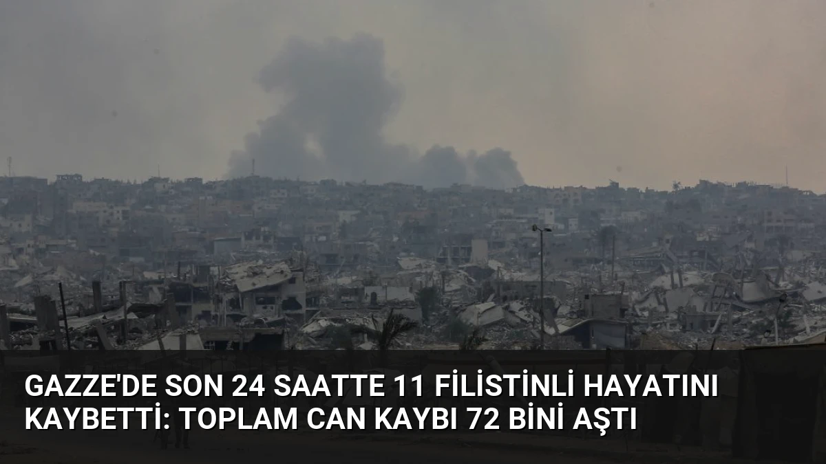 Gazze’de Son 24 Saatte 11 Filistinli Hayatını Kaybetti: Toplam Can Kaybı 72 Bini Aştı