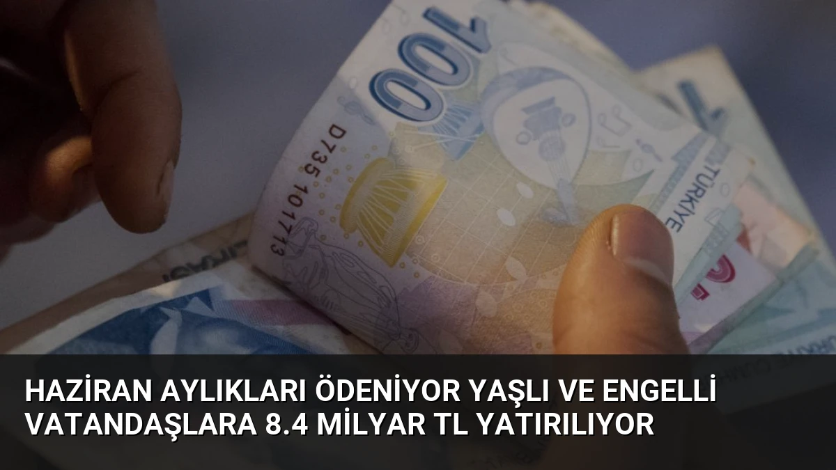 Haziran Aylıkları Ödeniyor Yaşlı ve Engelli Vatandaşlara 8.4 Milyar TL Yatırılıyor