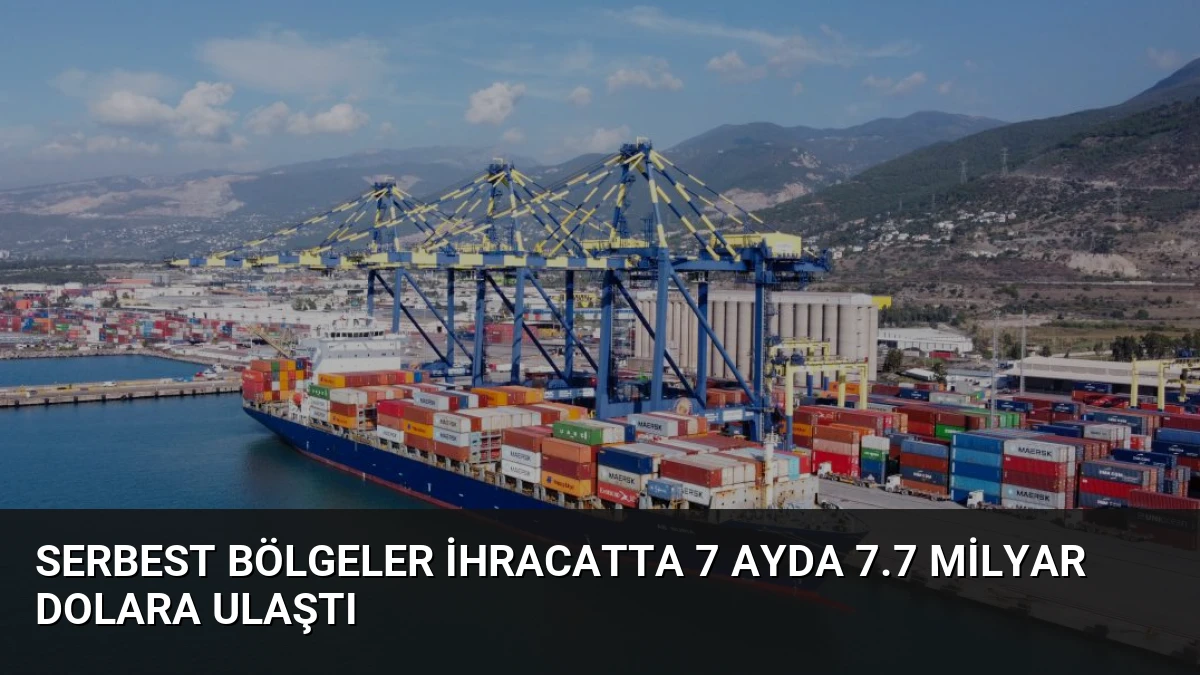 Serbest Bölgeler İhracatta 7 Ayda 7.7 Milyar Dolara Ulaştı