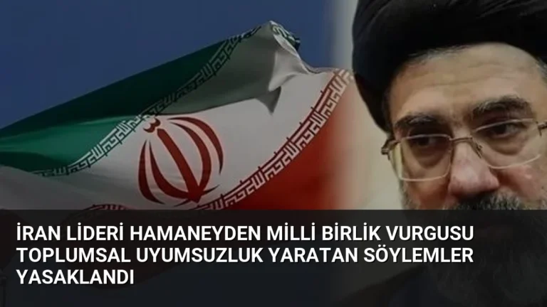 İran Lideri Hamaneyden Milli Birlik Vurgusu Toplumsal Uyumsuzluk Yaratan Söylemler Yasaklandı
