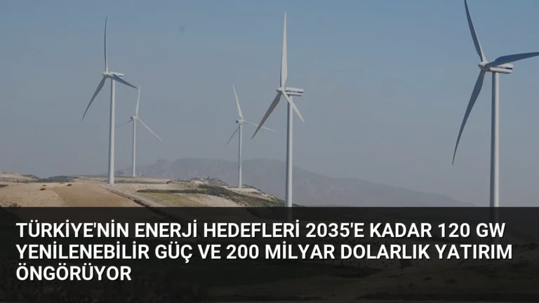 Türkiye’nin Enerji Hedefleri 2035’e Kadar 120 GW Yenilenebilir Güç ve 200 Milyar Dolarlık Yatırım Öngörüyor