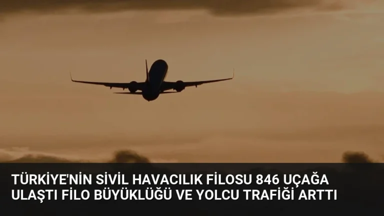 Türkiye’nin Sivil Havacılık Filosu 846 Uçağa Ulaştı Filo Büyüklüğü ve Yolcu Trafiği Arttı