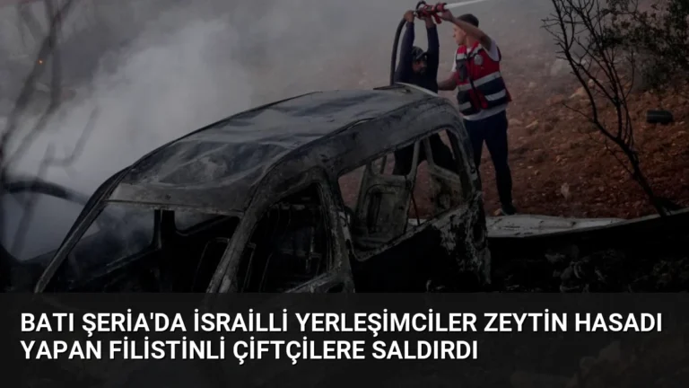 Batı Şeria’da İsrailli Yerleşimciler Zeytin Hasadı Yapan Filistinli Çiftçilere Saldırdı